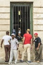 Men buying breakfast Havana