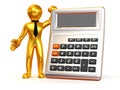 Men with calculator Royalty Free Stock Photo