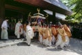 Men carrying an altar in Atsuta Shrine, Nagoya, Japan