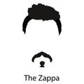 Men cartoon hairstyles with beards and mustache.Vector illustration with hipsters hairstyles on a white