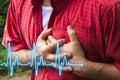 Men with chest pain - heart attack