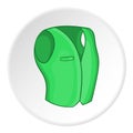 Men classic vest icon, cartoon style Royalty Free Stock Photo