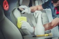 Men Cleaning Car Interior