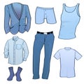 Men clothes icons Royalty Free Stock Photo