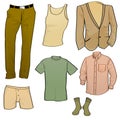 Men clothes icons Royalty Free Stock Photo