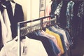 Men clothes in the store. Men clothing. Men fashion concept. Royalty Free Stock Photo