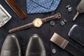 Men clothing and accessories Royalty Free Stock Photo