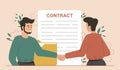 Men conclude contract