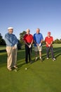Men on Course with Clubs