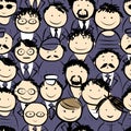 Men crowd, seamless pattern for your design