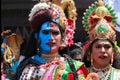 Men with different costumes and art forms participate in a cultural procession-Atha chamayam, at kochi Royalty Free Stock Photo