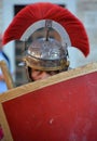 Men dressed as Roman soldier for tourists in the Old Town of Pula Royalty Free Stock Photo