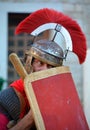 Men dressed as Roman soldier for tourists in the Old Town of Pula Royalty Free Stock Photo