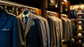 Men elegant clothing showcase, luxury Royalty Free Stock Photo