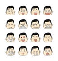 Men emotions faces Royalty Free Stock Photo