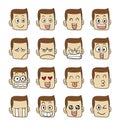 Men emotions faces Royalty Free Stock Photo