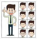 Men emotions faces Royalty Free Stock Photo