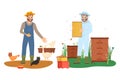 Beekeeper and Farmer Character, Agriculture Vector