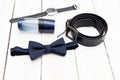 Men fashion. Men accessories, Still life. Business look. Royalty Free Stock Photo