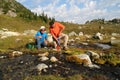 Men Filtering Water Royalty Free Stock Photo