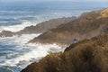 Men Fish Off High Rocks on Oregon Coast Royalty Free Stock Photo