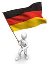 Men With Flag. Germany