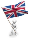 Men with flag. Great Britain Royalty Free Stock Photo