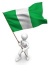 Men with flag. Nigeria Royalty Free Stock Photo