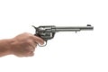 Men hand with revolver pistol