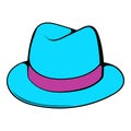 Men hat icon cartoon Royalty Free Stock Photo