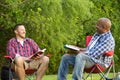 Men having a bible study. Royalty Free Stock Photo