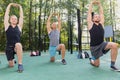 Men having calisthenics workout