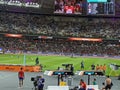 Men high jump competition at 2023 World Athletics Championships Royalty Free Stock Photo