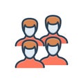 Color illustration icon for Men, people and fellow Royalty Free Stock Photo