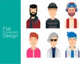 Men illustration avatar Vector set