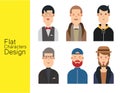 Men illustration avatar Vector set