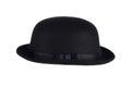 Men isolated bowler black hat