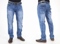 Men in jeans trousers Royalty Free Stock Photo