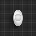 Men lavatory, WC realistic vector element