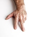 Men left hand on a white background Royalty Free Stock Photo