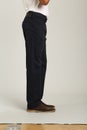 Men Light Brown, black and blue Comfort Fit Casual Trousers, jeans in party pants warp mid wash with white background