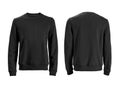 Men long sleeve t-shirt with front and back views isolated on Royalty Free Stock Photo