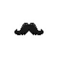 Men moustache pixel art illustration