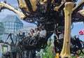 Men operating the legs of Kumo a Giant Spider in Ottawa Royalty Free Stock Photo