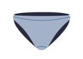 Men panties. Male briefs, underwear, underclothing. Modern cotton seamless pants design, mens wearing. Flat vector