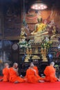 Men perform ordination requests according to Buddhism.