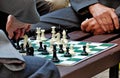 Men play chess Royalty Free Stock Photo