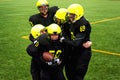 Men playing american football Royalty Free Stock Photo