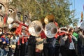 Men Playing Brass Trumpet - Karnal, Himachal folk music Royalty Free Stock Photo