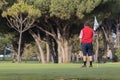 Men playing golf in malaga sunny day Royalty Free Stock Photo